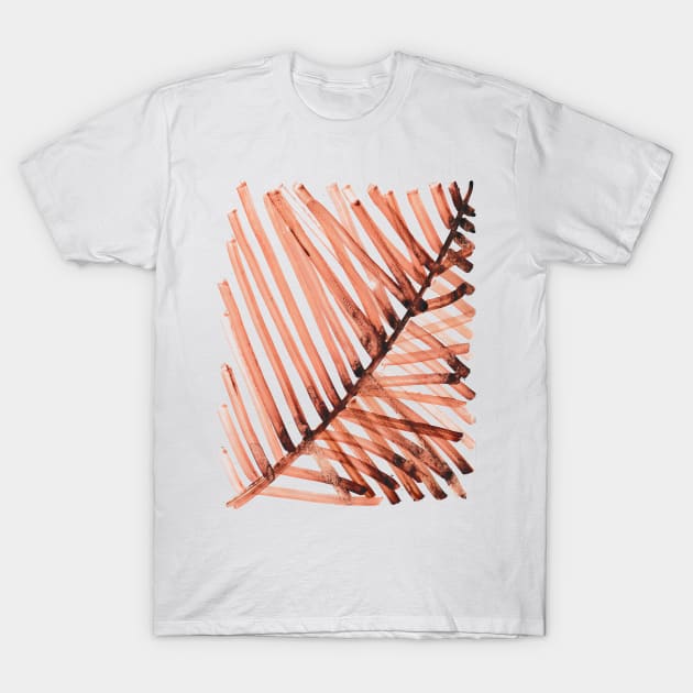 watercolor lines palm leaf 2 T-Shirt by mariacaballer